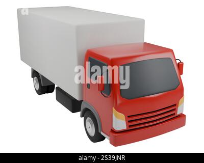 Illustrazione vettoriale carrello di consegna isolata su sfondo bianco. Concetto di progettazione per i servizi dell'azienda logistica Illustrazione Vettoriale