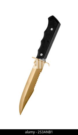 hunter combat coltello fatto a mano isolato. hunter combat coltello fatto a mano Foto Stock