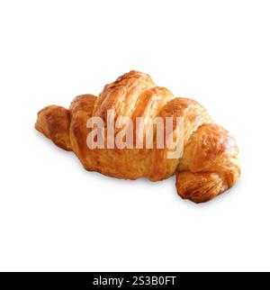 Croissant isolato su sfondo bianco. Croissant isolato Foto Stock