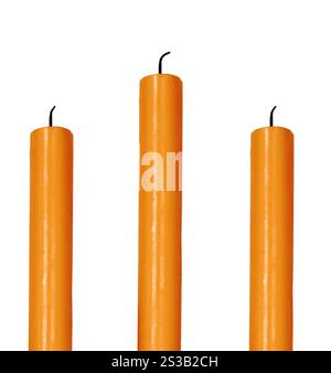candele isolate su sfondo bianco. candele isolate Foto Stock
