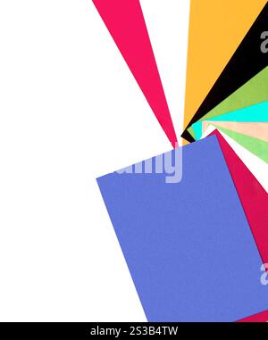 Colore plastico Swatch su sfondo bianco isolato Foto Stock