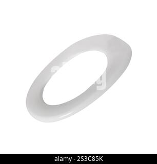 Coperchio per sedile WC isolato su sfondo bianco Foto Stock