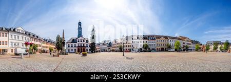 Città vecchia di Rochlitz, Germania Foto Stock