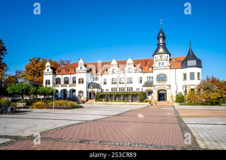 Città vecchia di Bad Schmiedeberg, Germania Foto Stock