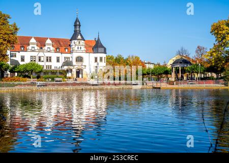 Città vecchia di Bad Schmiedeberg, Germania Foto Stock