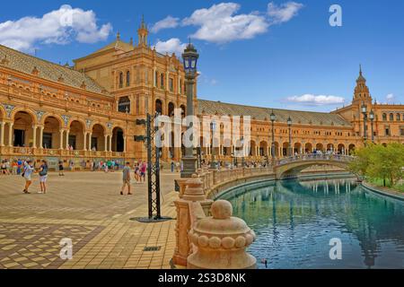 Plaza de Espana a Siviglia, Spagna meridionale. Foto Stock