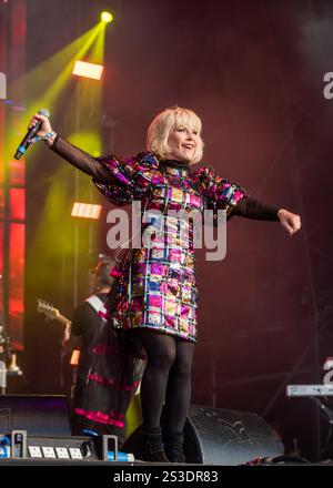 Toyah (Toyah Willcox) si esibisce al Rewind South 2023, a Temple Island Meadows, Henley-on-Thames, Inghilterra. REGNO UNITO. Domenica 20 agosto 2023 Foto Stock