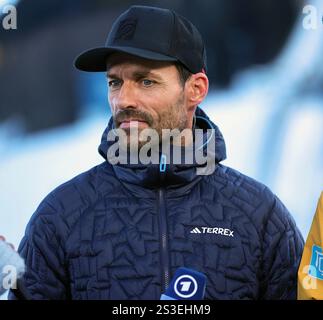 Garmisch-Partenkirchen, Germania 31. Dezember 2024: 73.internationale Vierschanzentournee, Skispringen, Herren, Weltcup, Garmisch-Partenkirchen, Olympia Skistadion, 4hills, Olympiaschanze, Qualifikation Sven Hannawald, ehemaliger Skispringer und TV Experte bei der ARD, Kopf, Oberkörper Foto Stock