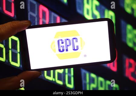 Polonia. 9 gennaio 2025. In questa immagine, il logo della società di ricambi originali viene visualizzato sullo schermo di uno smartphone. (Credit Image: © Piotr Swat/SOPA Images via ZUMA Press Wire) SOLO PER USO EDITORIALE! Non per USO commerciale! Foto Stock