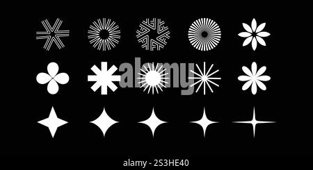 Forme geometriche vettoriali impostate in minimalista Illustrazione Vettoriale