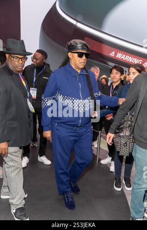 Las Vegas, Stati Uniti. 9 gennaio 2025. Stevie Wonder fu avvistata al Consumer Electronics Show del 2025. Credito: SOPA Images Limited/Alamy Live News Foto Stock