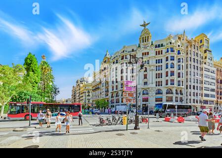 Spagna. Vedute urbane-paesaggi la terza città più grande della Spagna è Valencia. Foto Stock