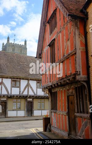 Un pittoresco gruppo di edifici storici a Tewkesbury, Gloucestershire, Severn vale, Regno Unito Foto Stock