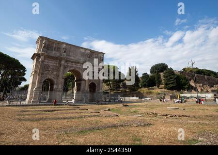 L'Arco di Costantino a Roma Foto Stock