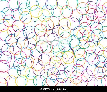 Cerchio corsa vettore di elementi di sfondo in diversi colori Illustrazione Vettoriale