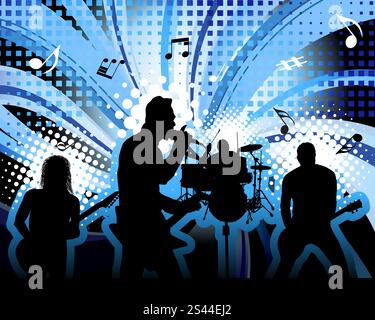 Il sassofonista jazz tema. Illustrazione Vettoriale design per l'uso. Illustrazione Vettoriale