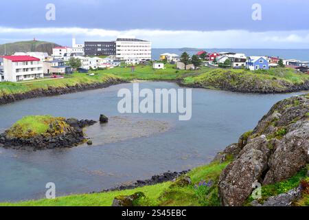 Stykkisholmur o Stykkiholmsbaer. Regione di Vesturland, penisola di Snaefellsnes, Islanda. Foto Stock