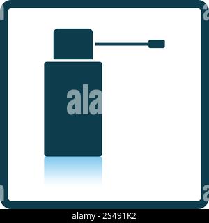 Inalatore icona. Ombra di design di riflessione. Illustrazione Vettoriale. Illustrazione Vettoriale