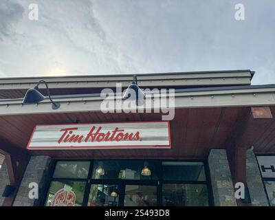 Tim Hortons nella Columbia Britannica, Canada. Sono ovunque! Foto Stock