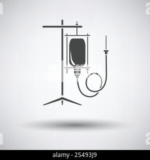 Drop Icona contatore su sfondo grigio, round ombra. Illustrazione Vettoriale. Illustrazione Vettoriale