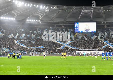 10 gennaio 2025, Stadio Olimpico, Roma, Italia; partita di calcio Enilive di serie A; Lazio contro Como; Lazio's fans Credit: Roberto Ramaccia/Alamy Live News Foto Stock