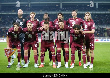 Torino, Italia. 11 gennaio 2025. Foto della squadra del Torino FC durante la stagione italiana di serie A 2024/25, partita di calcio tra Torino FC e Juventus FC l'11 gennaio 2025 allo Stadio Olimpico "grande Torino", Torino, Italia. Crediti: Nderim Kaceli/Alamy Live News Foto Stock