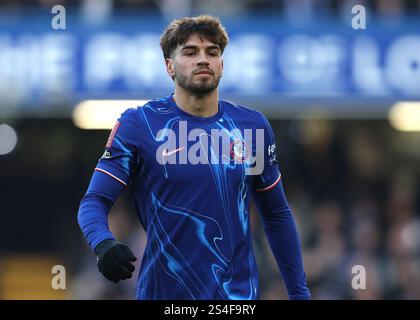 Londra, Regno Unito. 11 gennaio 2025. Marc Guiu del Chelsea durante la partita di fa Cup allo Stamford Bridge di Londra. Il credito per immagini dovrebbe essere: Paul Terry/Sportimage Credit: Sportimage Ltd/Alamy Live News Foto Stock