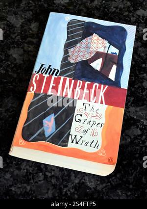 Copertina del libro "The Grapes of Wrath" di John Steinbeck. Foto Stock