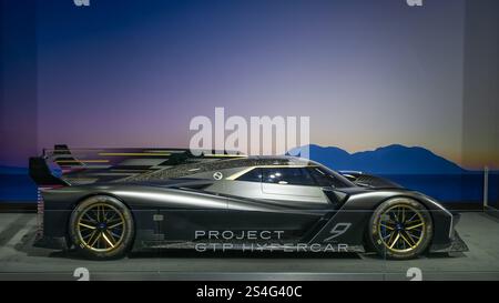 DETROIT, mi/USA - 10 GENNAIO 2025: A Cadillac Project GTP Hypercar, North American International Detroit Auto Show (NAIAS). Progettato per IMSA Foto Stock