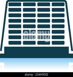 Icona della costruzione pallet. Ombra di Design di riflessione. Illustrazione Vettoriale. Illustrazione Vettoriale