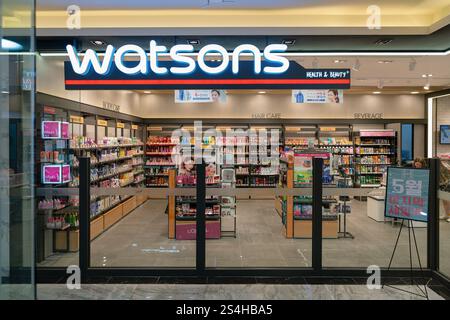 Busan, Corea del Sud - 25 maggio 2017: Punto vendita del negozio Watsons a Busan. Foto Stock