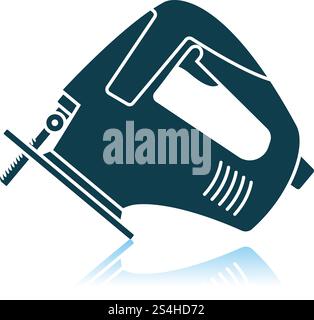 Icona di Jigsaw. Ombra di Design di riflessione. Illustrazione Vettoriale. Illustrazione Vettoriale