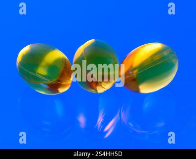Macro di Omega 3 capsule di olio di pesce Foto Stock
