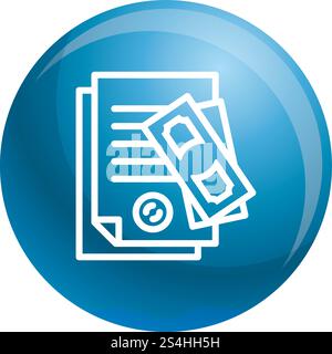 Icona di corruzione del passaggio della carta. Delineare l'icona del vettore di corruzione del passaggio della carta per la progettazione Web isolata su sfondo bianco. Icona di corruzione del passaggio della carta, stile del contorno Illustrazione Vettoriale