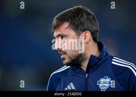 Simone Verdi di Como 1907 durante la partita di serie A Enilive tra SS Lazio e Como 1907 allo Stadio Olimpico il 10 gennaio 2025 a Roma. Foto Stock