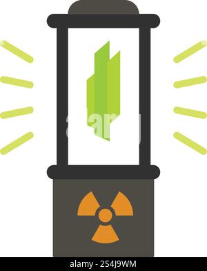 Icona della casella di fusione nucleare. Illustrazione piatta dell'icona del vettore della scatola di fusione nucleare per la progettazione Web. Icona della scatola di fusione nucleare, stile piatto Illustrazione Vettoriale