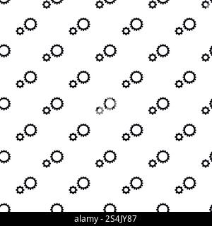 Gear pattern seamless vector repeat for any web design. Gear pattern seamless vector Illustrazione Vettoriale