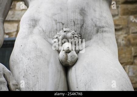 Italia, Toscana, Firenze. Statue in Piazza della Signoria, Austria, Europa Foto Stock