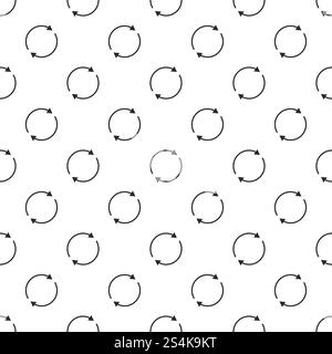 Ripetizione a freccia circolare con vettore continuo per qualsiasi disegno Web. Vettore senza cuciture con ripetizione a freccia circolare Illustrazione Vettoriale