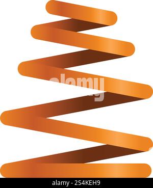 Icona della molla dell'ammortizzatore. Cartone animato dell'icona del vettore della molla dell'auto d'urto per il design del Web isolato su sfondo bianco. Icona della molla dell'auto d'urto, stile cartoni animati Illustrazione Vettoriale