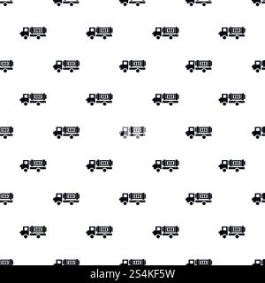 Eco Truck pattern ripetizione vettoriale senza interruzioni per qualsiasi progetto Web. Vettore senza cuciture modello ECO Truck Illustrazione Vettoriale