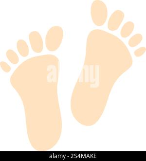 Piedi Icona Stampa. Schermo piatto a colori e design. Illustrazione Vettoriale. Illustrazione Vettoriale