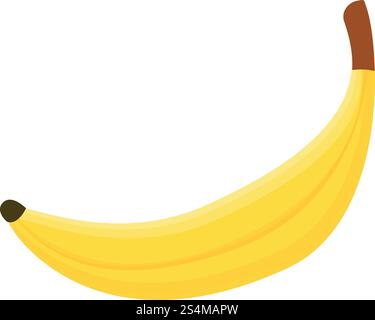 Icona della banana fresca intera. Cartoni animati dell'icona vettoriale di banane fresche intere per il web design isolato su sfondo bianco. Icona della banana fresca, stile cartoni animati Illustrazione Vettoriale