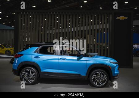 DETROIT, mi/USA - 10 GENNAIO 2025: Una Chevrolet Trailblazer RS SUV del 2025, North American International Detroit Auto Show (NAIAS). Foto Stock