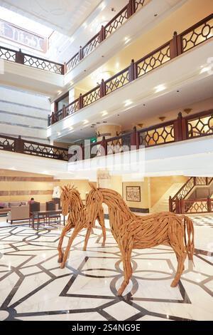 Interno del Marriott Hotel (ex Hotel Panamericano) sulla 9 de Julio Avenue, vicino all'Obelisco, Buenos Aires, Argentina. Foto Stock