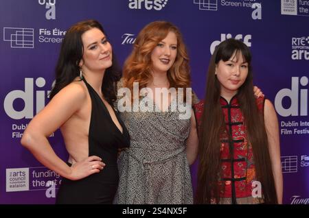 Ospiti alla prima del risveglio al Dublin Film Festival al Lighthouse Cinema di Dublino, Irlanda, sabato 24 febbraio 2024 Foto Stock