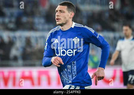 Andrea BELOTTI di Como durante la partita di campionato italiano di serie A tra SS Lazio e Como 1907 il 10 gennaio 2025 allo Stadio Olimpico di Roma, Italia - foto Matthieu Mirville (M Insabato) / DPPI Foto Stock