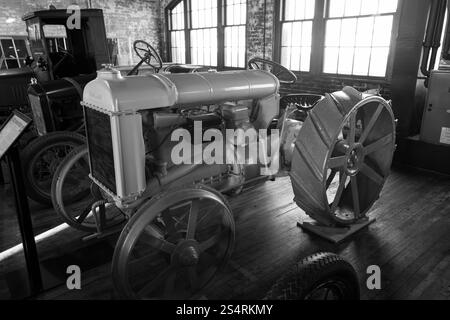 1922 trattore Fordson in mostra al Ford Piquette Avenue Plant Museum, Detroit Michigan USA Foto Stock