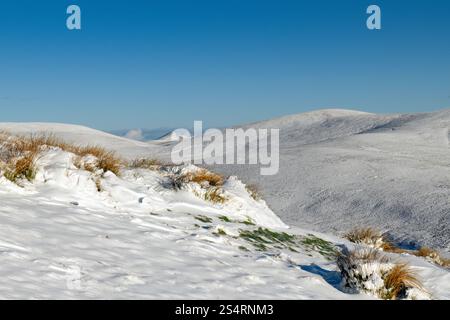 West Kip, Mount and Grains Head da Muckle Knock nelle South Pentland Hills della Scozia Foto Stock