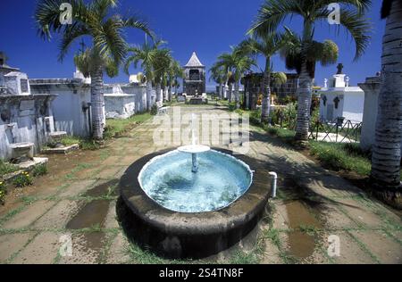 Il Cimetiere Marin della città di St. Paul sull'isola di la Reunion nell'Oceano Indiano in Africa. Foto Stock